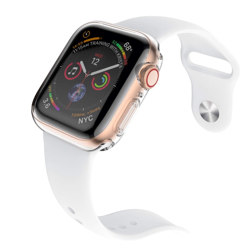 JULK [2-Pack] JULK 44mm Case for Apple Watch New SE 3 (2025) / Series 6 / Series 5 / Series SE/Series 4 Screen Protector, Overall Protective Soft Case TPU HD Ultra-Thin Cover for iWatch, 2 Transparent - Image 2